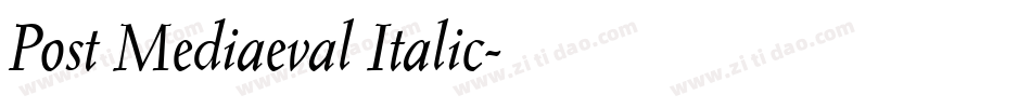 Post Mediaeval Italic字体转换